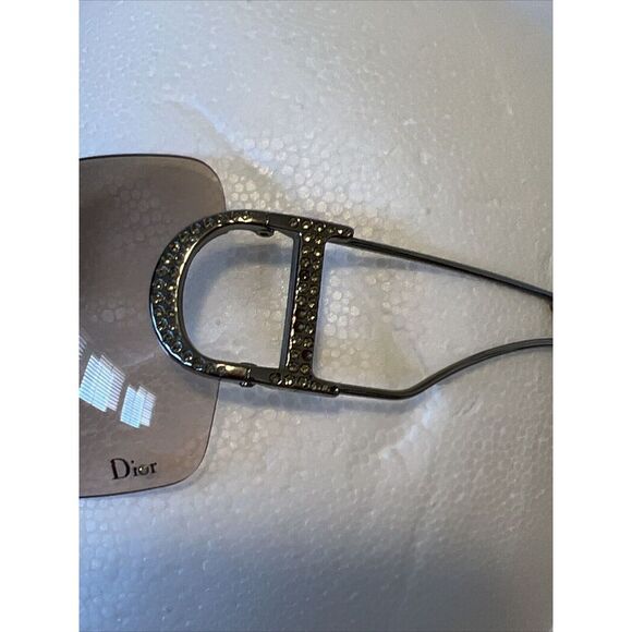 VINTAGE CHRISTIAN DIOR DIORLY 1 OVERSIZED SHIELD SUNGLASSES MADE IN ITALY Clear - Picture 4 of 16